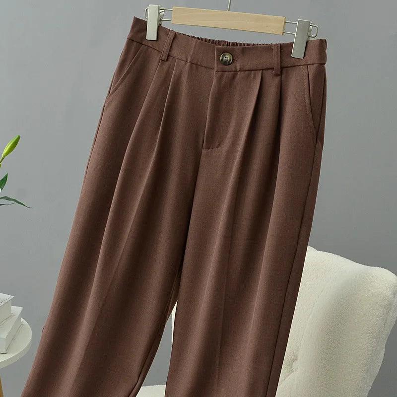 High Waist Tailored Casual Pant - Palm and Thread