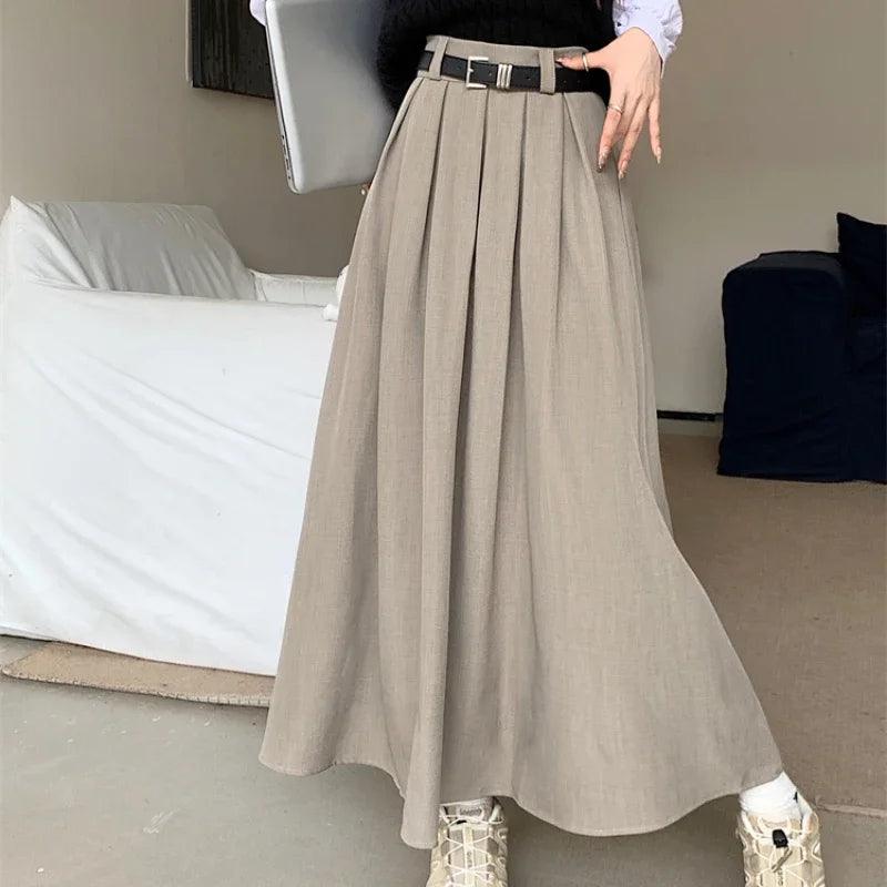 Versatile Mid-length Pleated Skirt - Palm and Thread