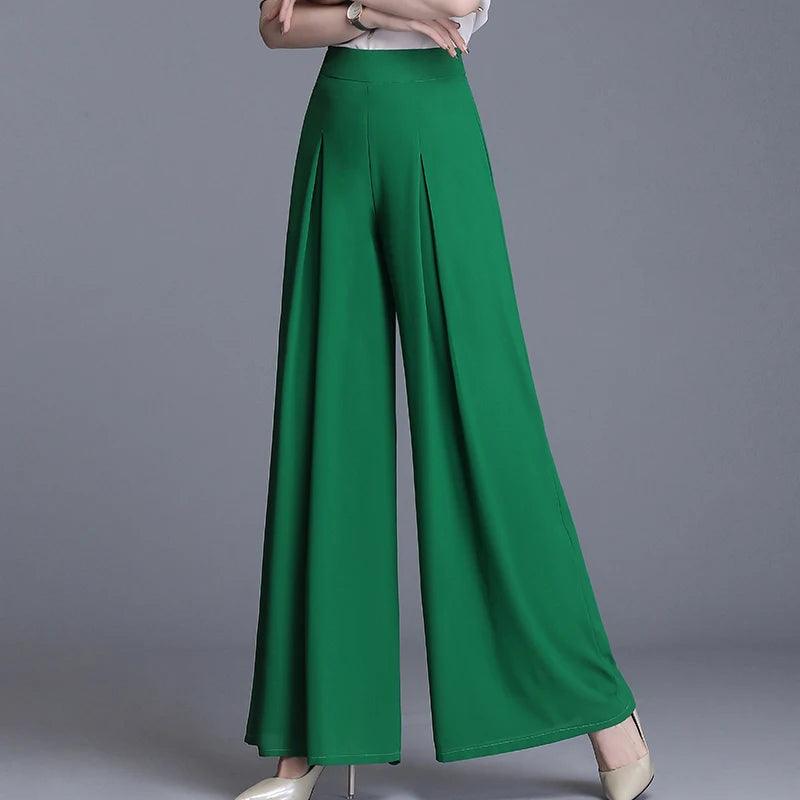 Loose Chiffon Wide Leg High Waist Wide Leg Trouser Pant - Palm and Thread