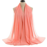Solid Chiffon Shawl Scarf - Palm and Thread