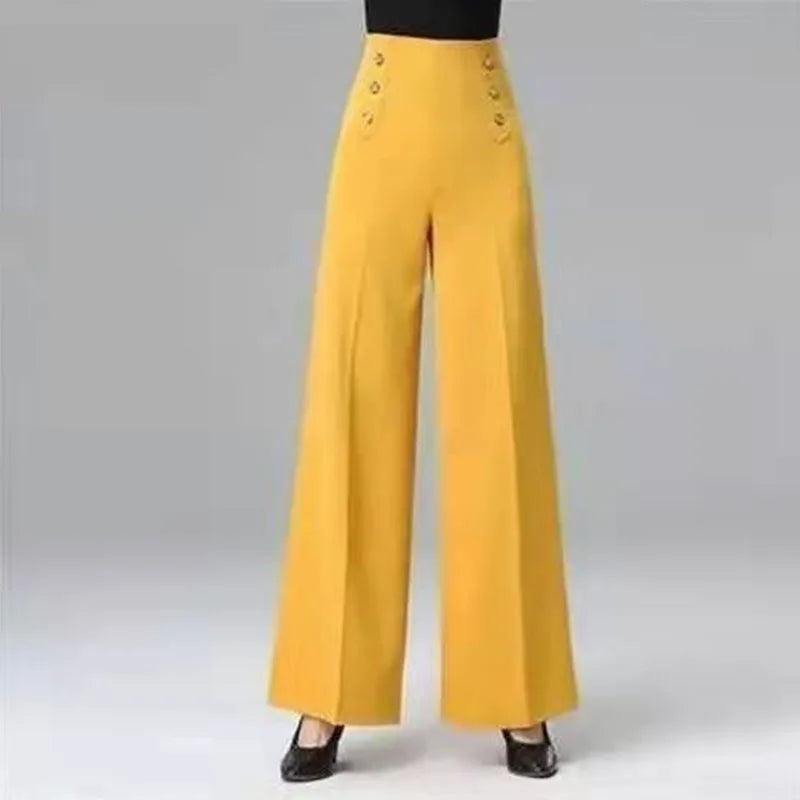 Solid Wide Leg Elegant Pant - Palm and Thread