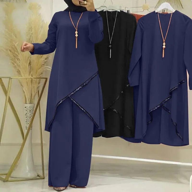 Ensemble Two Pieces Kaftan Loose Modest - Palm and Thread