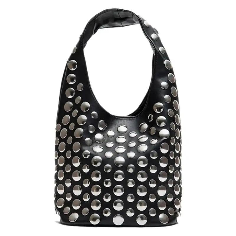 Rivet Buckets Luxury Pu Leather Shoulder Bag - Palm and Thread