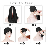 Colorful Inner Instant Turban Cap - Palm and Thread