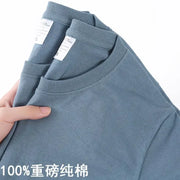 Cotton Solid Color O Neck Top - Palm and Thread