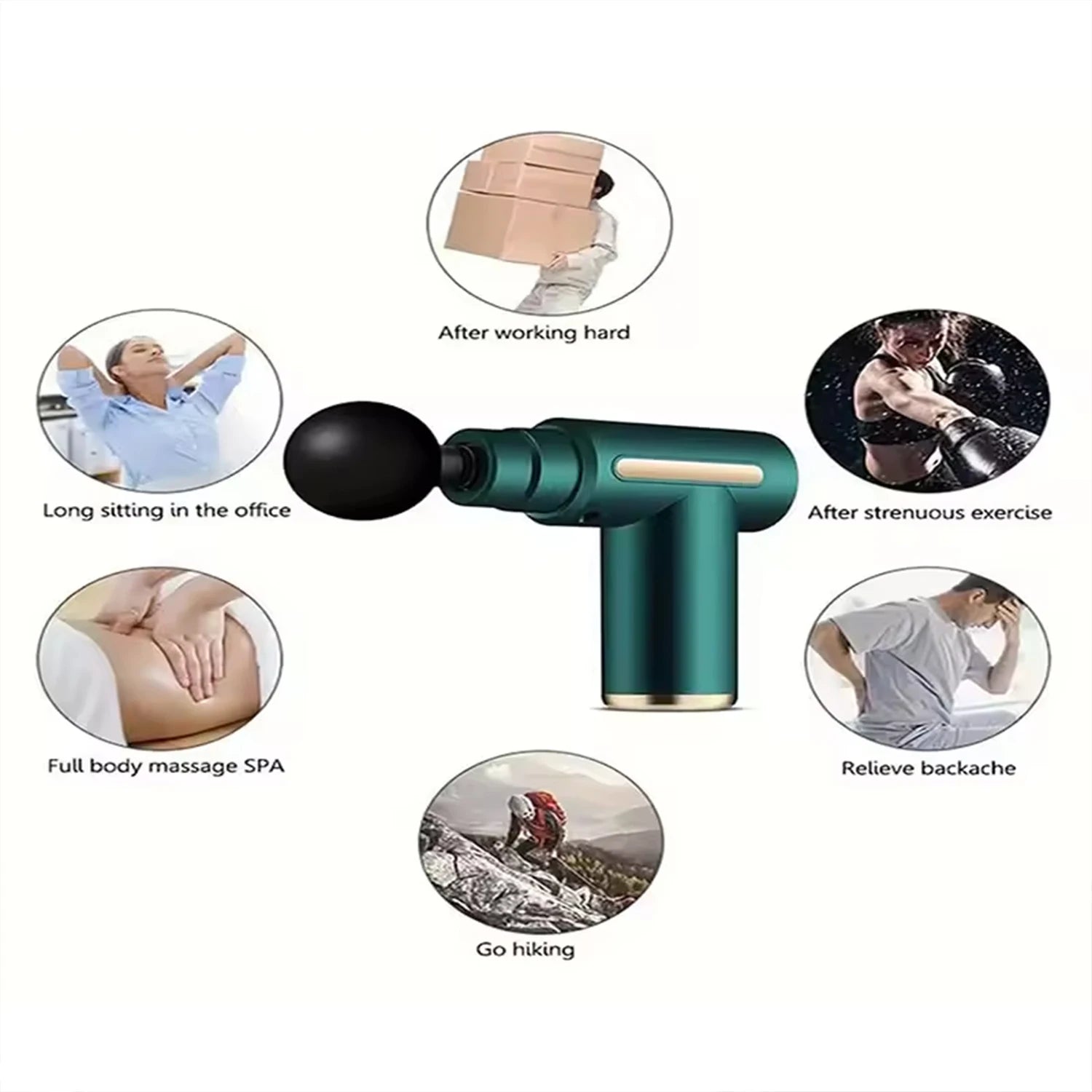 Portable Fascia Gun Deep Tissue Massage - Palm and Thread