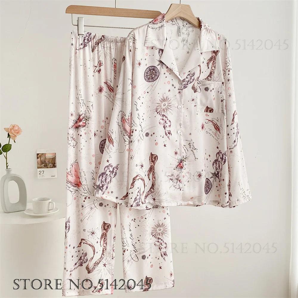 Fashion Print Flower Pajama - Palm and Thread