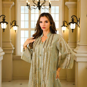 Fashion Elegant Long Sleeve Jalabiya Abaya - Palm and Thread