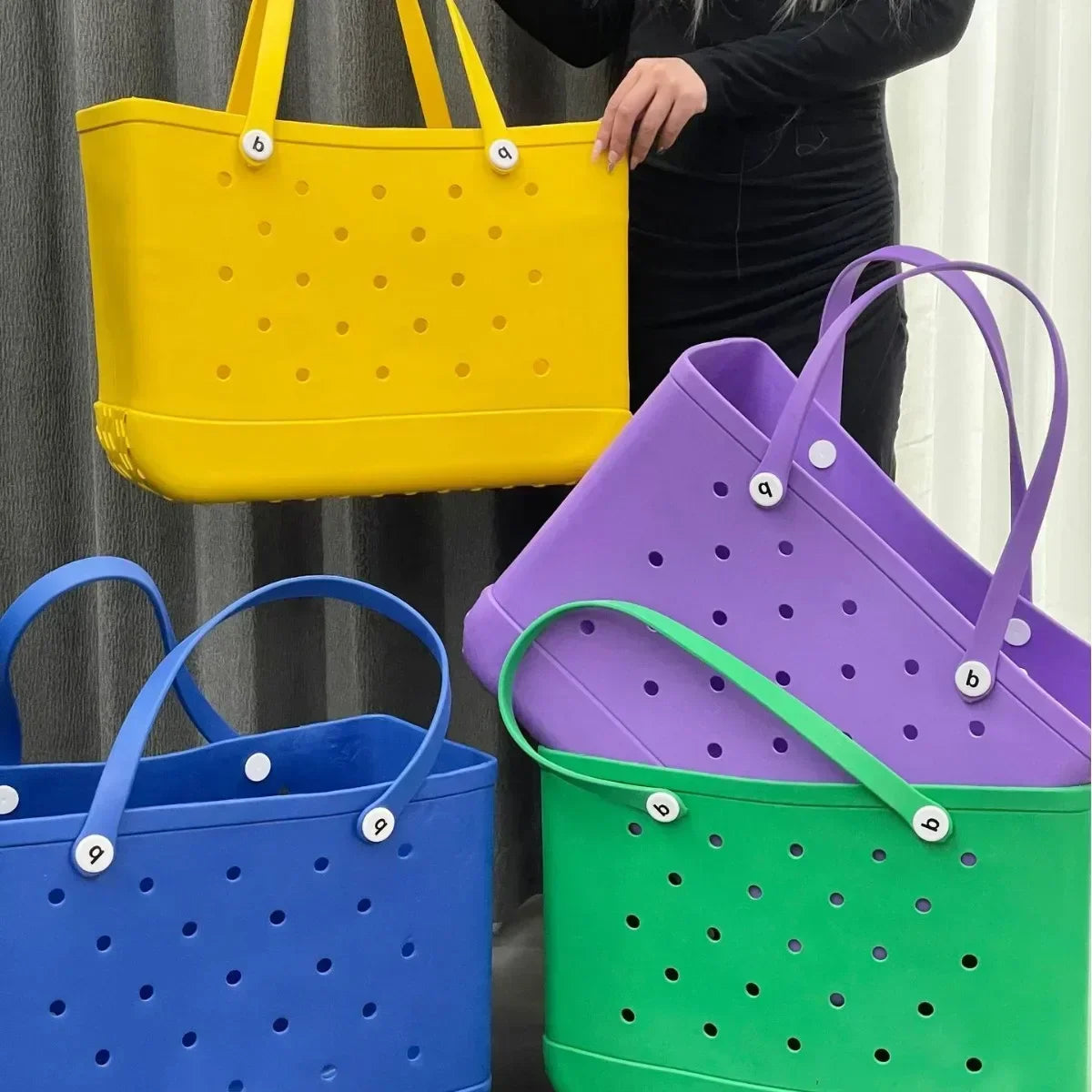 Croc Beach Tote Rubber Waterproof Bag - Palm and Thread