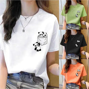 New Pocket Panda Cartoon Printed T-shirt - Palm and Thread