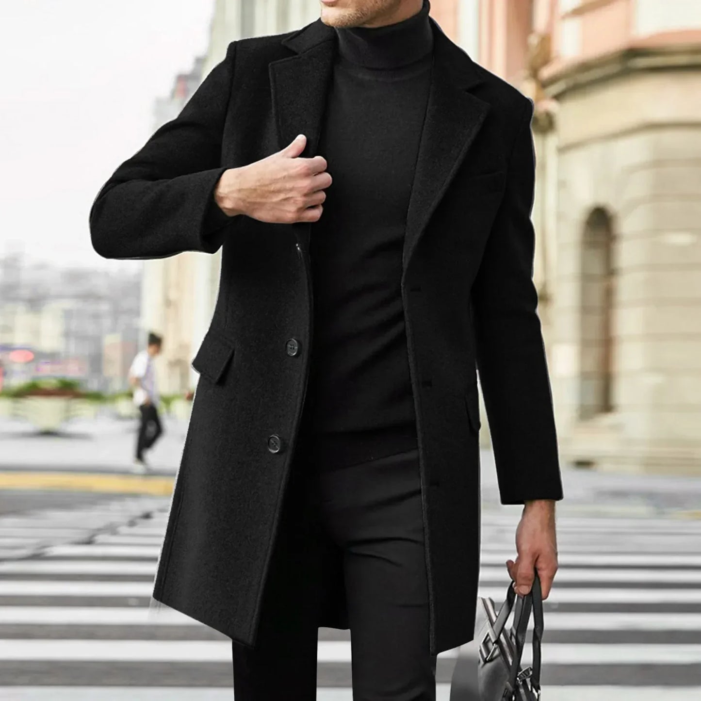 British style long-sleeved woolen coat