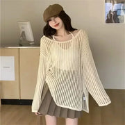 Crop Top Knitted Retro Long Sleeve - Palm and Thread
