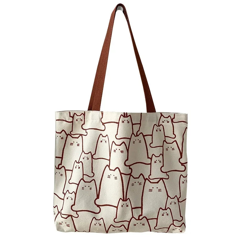 Cute Cat Shopper Handbag - Palm and Thread