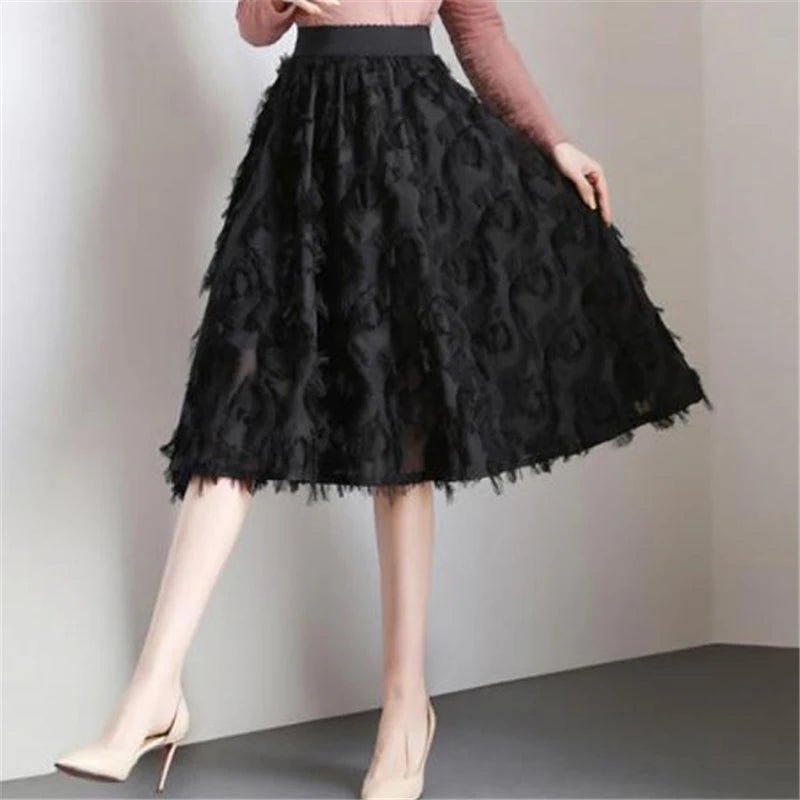 Tassels Elastic Chic Fairy Sweet A Line Skirt - Palm and Thread