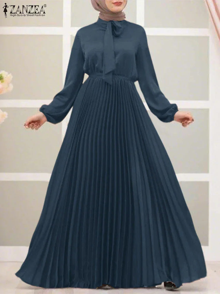 Fashion Long Sleeve Pleated Sundress Dress - Palm and Thread
