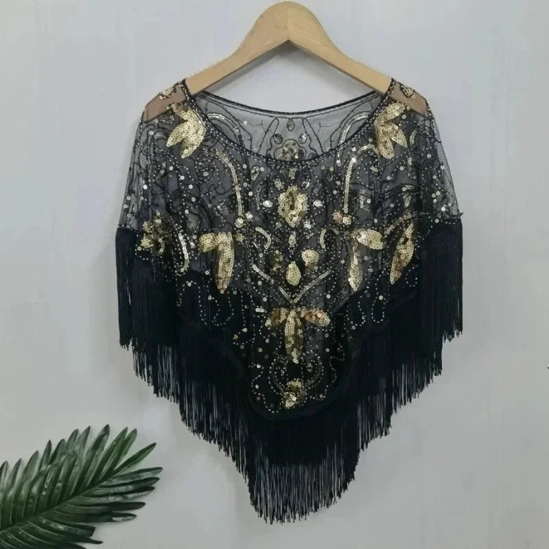 Sequin Bead Sling Slim Fit Straight Tank Top - Palm and Thread