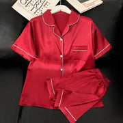 Silk Satin Pyjama Set - Palm and Thread