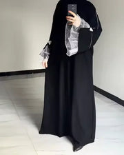 Lace Evening Party Abaya - Palm and Thread
