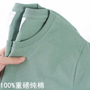 Cotton Solid Color O Neck Top - Palm and Thread
