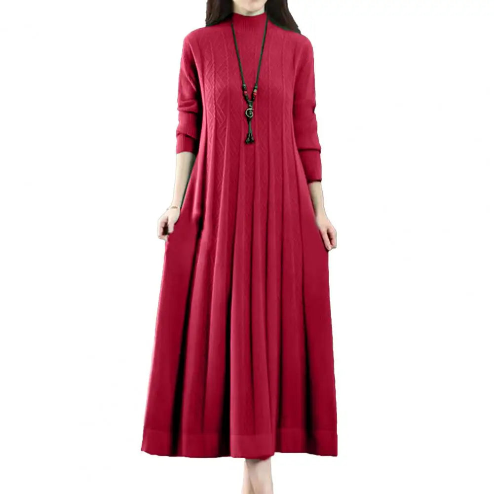 Retro Long Knitted Sweater Dress - Palm and Thread