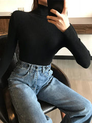Thick Sweater Knitted Ribbed Pullover - Palm and Thread