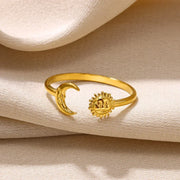 Stainless Steel Angel Feather Ring - Palm and Thread