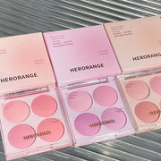 4 Colors Blush Powder Face Makeup Set - Palm and Thread