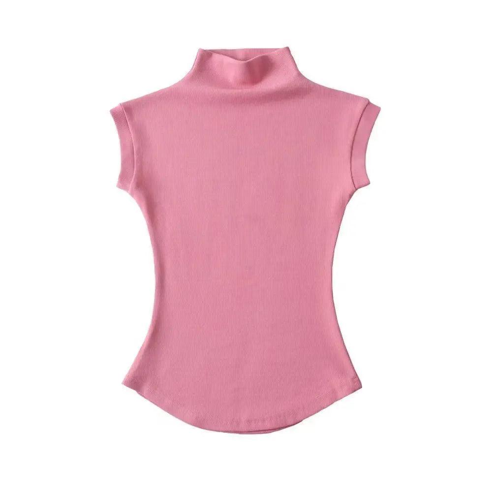 Turtleneck Sleeveless T-Shirts Top - Palm and Thread