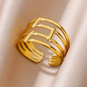 Stainless Steel Angel Feather Ring - Palm and Thread