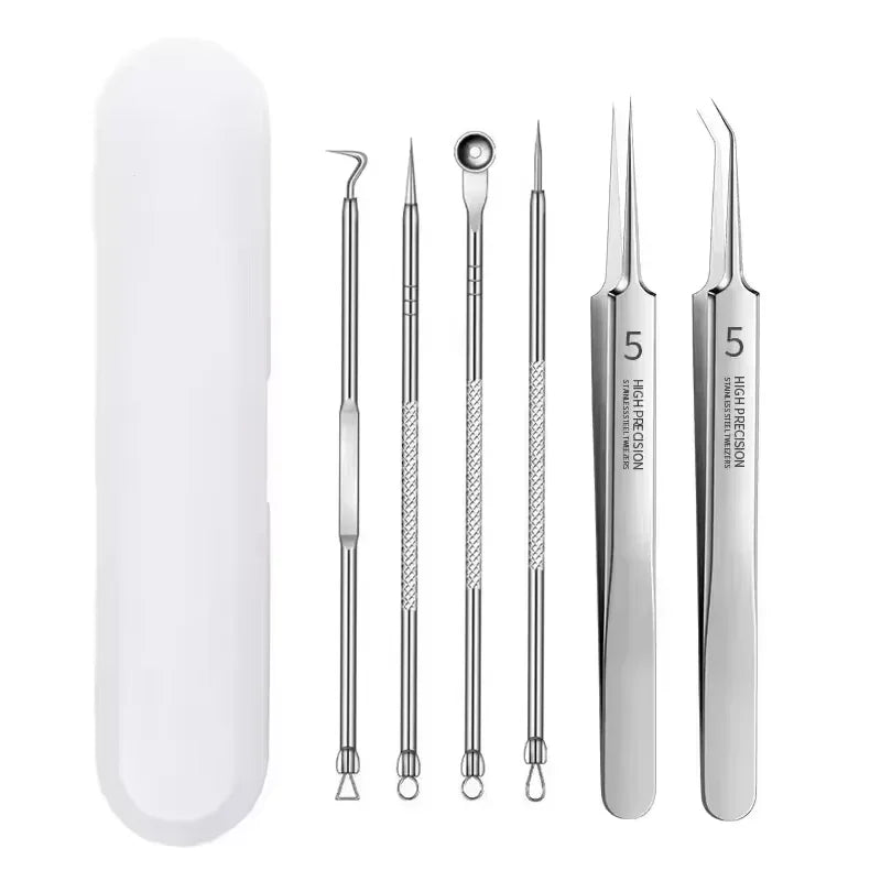 Stainless Steel Clip Pimples Tweezer Blackhead Remover - Palm and Thread