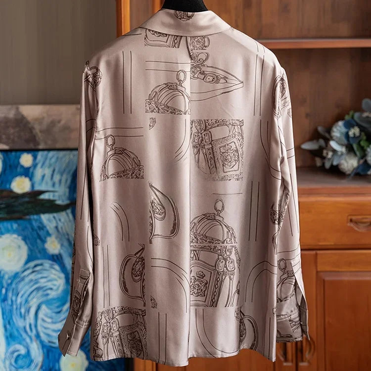 Luxury Brand Design Vintage Print Top - Palm and Thread
