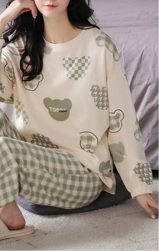 Polyester Pajama Plaid Sleepwear - Palm and Thread