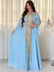 Elegant Embroidered Abaya - Palm and Thread