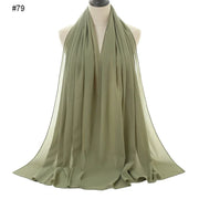 Solid Chiffon Shawl Scarf - Palm and Thread