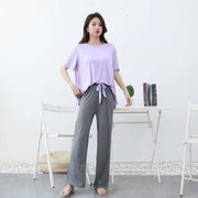 Summer two-piece comfortable pajama set - Palm and Thread
