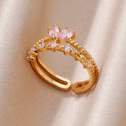 Stainless Steel Angel Feather Ring - Palm and Thread