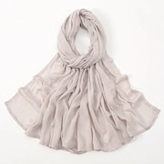 Thin Plain Shawl Soft Viscose Rayon Headscarf - Palm and Thread