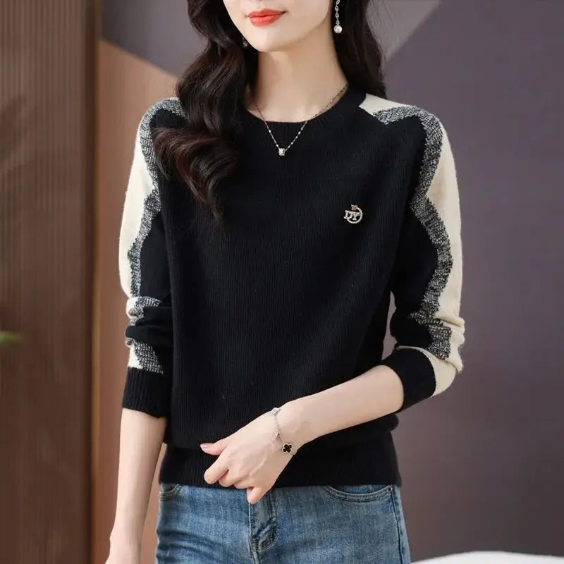 Patchwork Chic Knitted Sweater Top - Palm and Thread