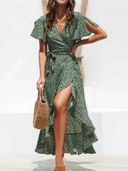 Beach Long Chiffon Dress - Palm and Thread