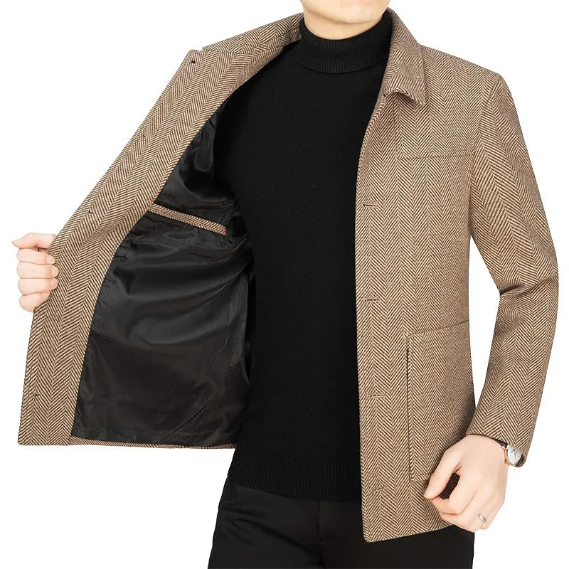 Turn Down Collar Blazers Coat - Palm and Thread