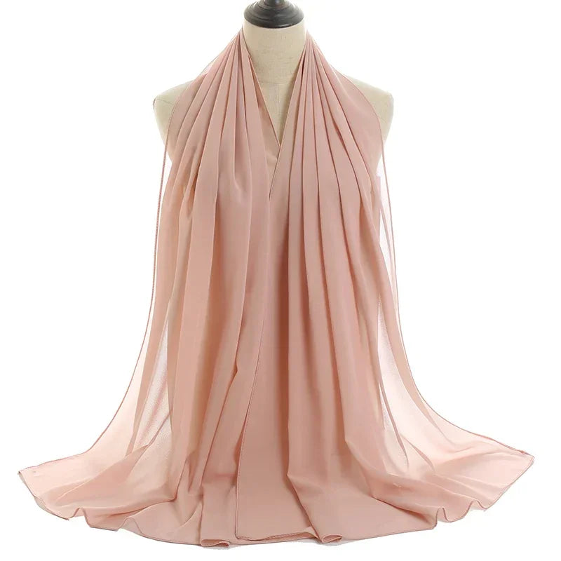 Solid Chiffon Shawl Scarf - Palm and Thread