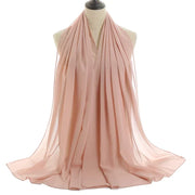 Solid Chiffon Shawl Scarf - Palm and Thread