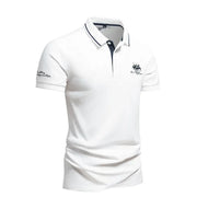 Short Sleeve Embroidered Polo T-Shirt - Palm and Thread