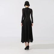 Hollow Out Mesh Maxi Dress - Palm and Thread