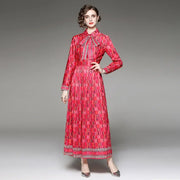 Versatile Waist-Slimming Positioning Printed Dress - Palm and Thread