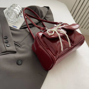 Trendy Bow Underarm Pillow Bag
