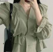 Cute Flare Sleeve shirt top - Palm and Thread