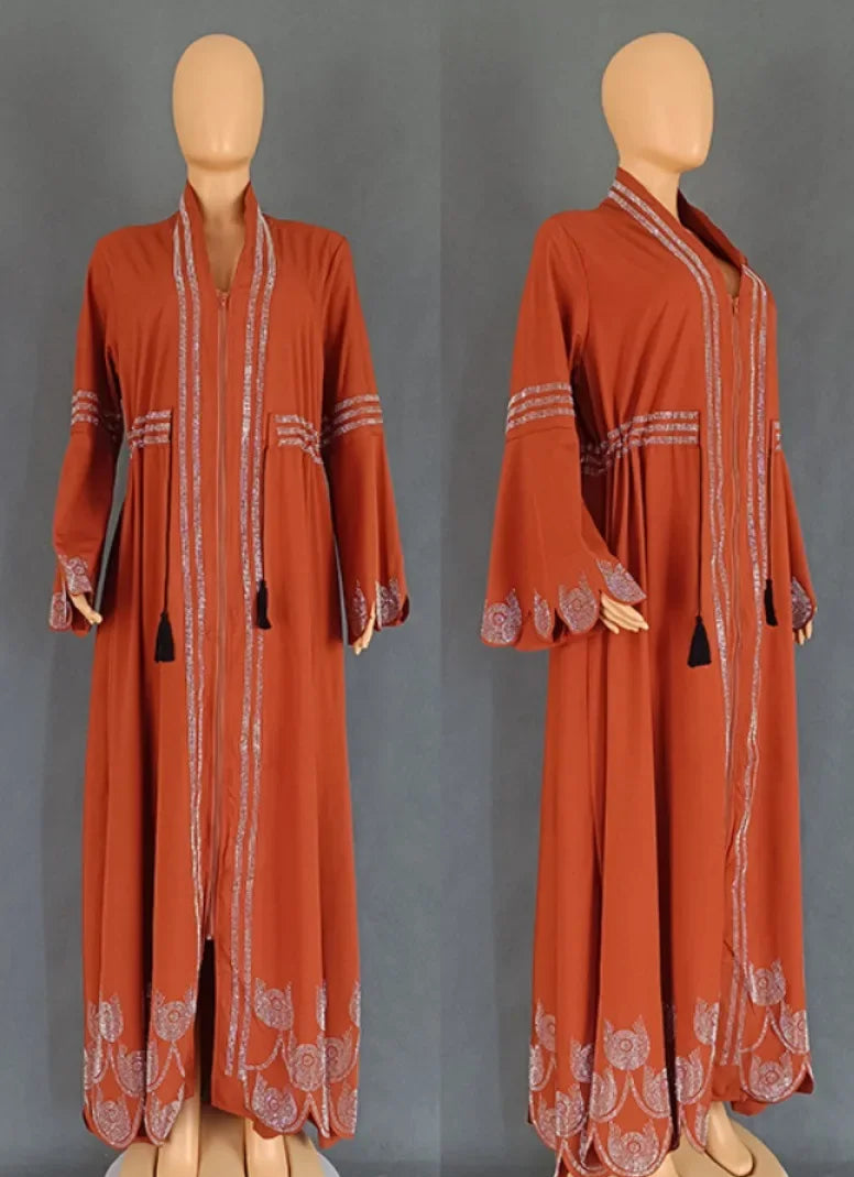 Diamond Flare Sleeve Abaya - Palm and Thread