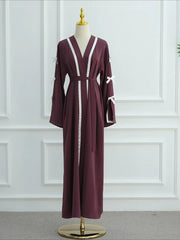 Bow Vestidos Largos Split Sleeve Abaya - Palm and Thread