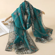 New Print Chiffon Scarf Shawl - Palm and Thread